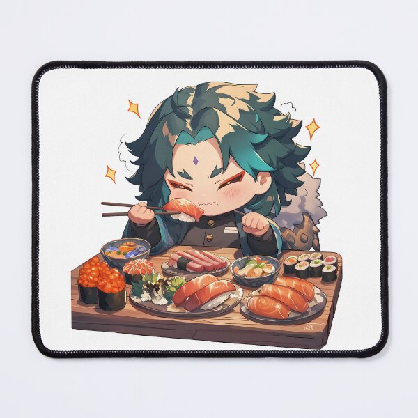 Item preview, Xiao Genshin Impact Chibi Sushi Silent Feast designed and sold by Spraykart.