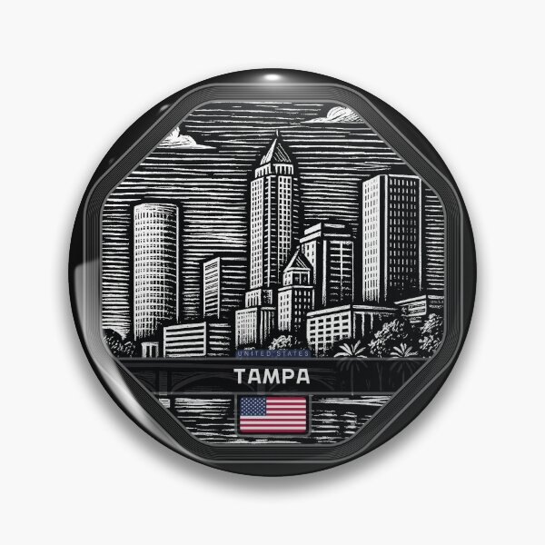 Item preview, Tampa USA Linocut Style  designed and sold by Thistle-TShop.