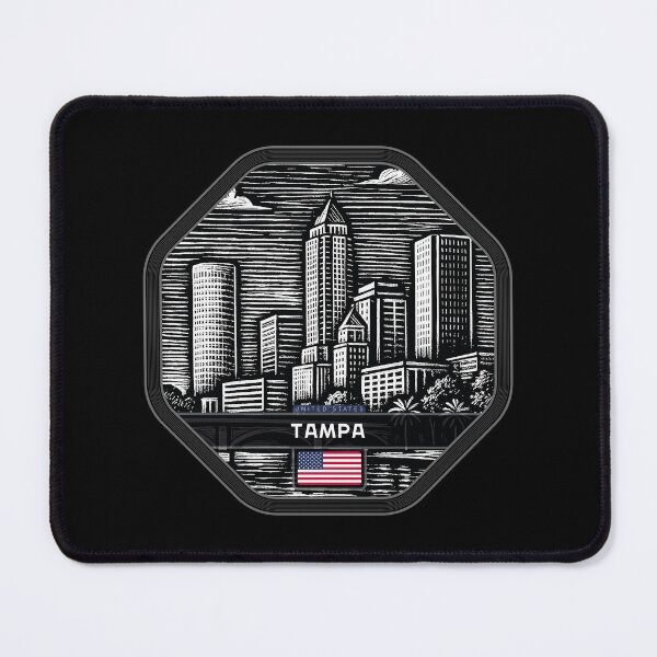 Item preview, Tampa USA Linocut Style designed and sold by Thistle-TShop.