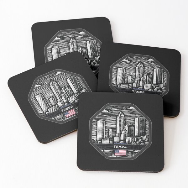 Item preview, Tampa USA Linocut Style  designed and sold by Thistle-TShop.