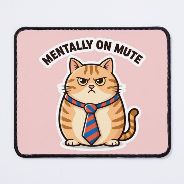 Item preview, Grumpy Office Cat Introvert Funny Sticker designed and sold by Gentlestate.
