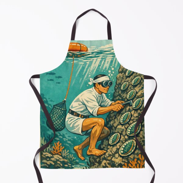 Item preview, KOREA HAENAM - Male Korean Sea Diver Retro Vintage Poster designed and sold by KOREA-HAENAM.