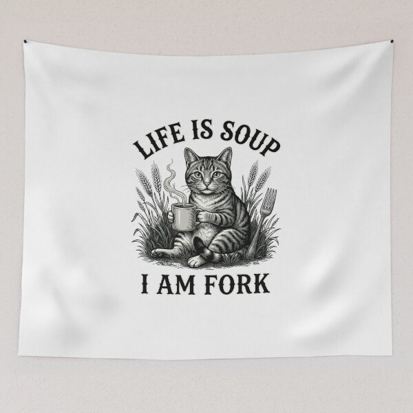 Item preview, Life-is-Soup-I-Am-Fork-frog designed and sold by w66aboo.