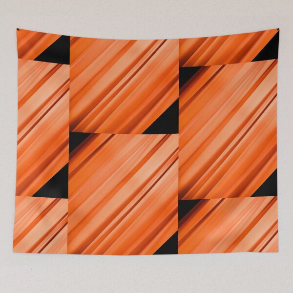 Item preview, Dynamic Orange Diagonal Strips - Abstract Modern Geometric Pattern designed and sold by AbulailArt.