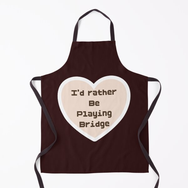 Item preview, Bridge, card game, I’d rather be playing bridge, terminology, pixelated, heart designed and sold by DebbieJoyArt.