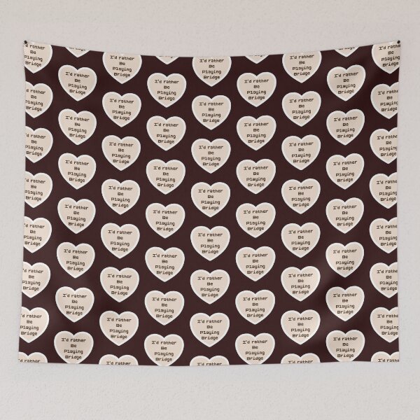 Item preview, Bridge, card game, I’d rather be playing bridge, terminology, pixelated, heart designed and sold by DebbieJoyArt.