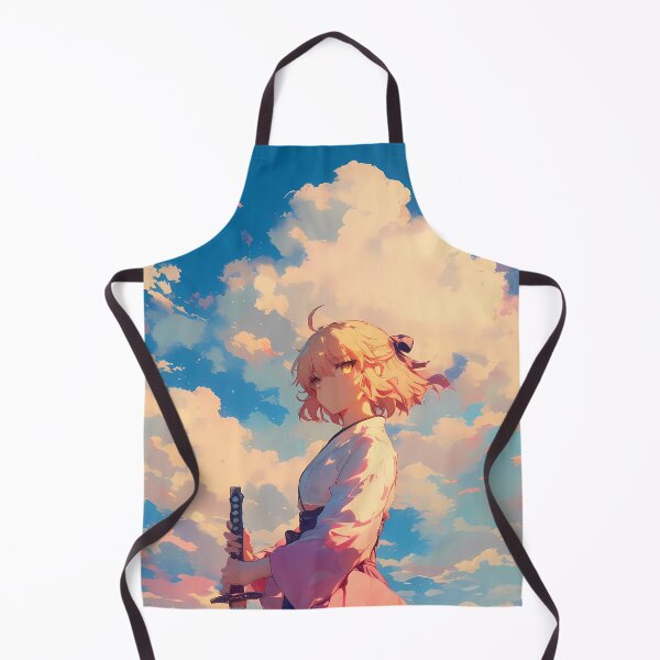 Item preview, Okita Souji Fate Grand Order Katana Kimono Sunset Clouds designed and sold by Spraykart.