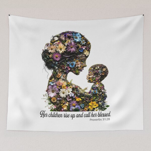 Item preview, Christian Mom, Bible Verse, Floral Mama, Religious Mothers Day designed and sold by MaiVNMiMi.
