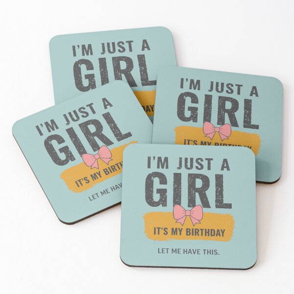 Item preview, I'm Just A Girl It's My Birthday Funny Coquette Bow Birthday Design designed and sold by PACS0011.