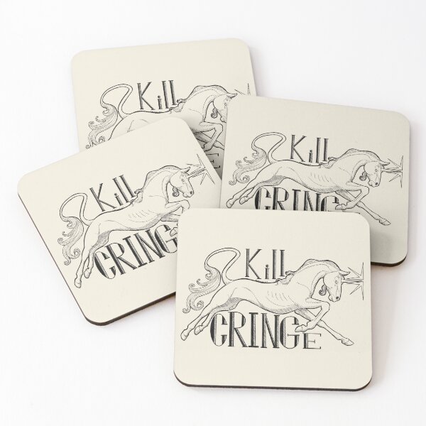 Item preview, Kill Cringe - Black and White designed and sold by Art By Ruby Bard.