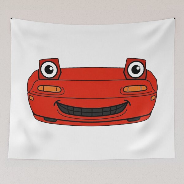 Item preview, Miata MX-5 Cartoon Smile Classic Red designed and sold by VenZolic.