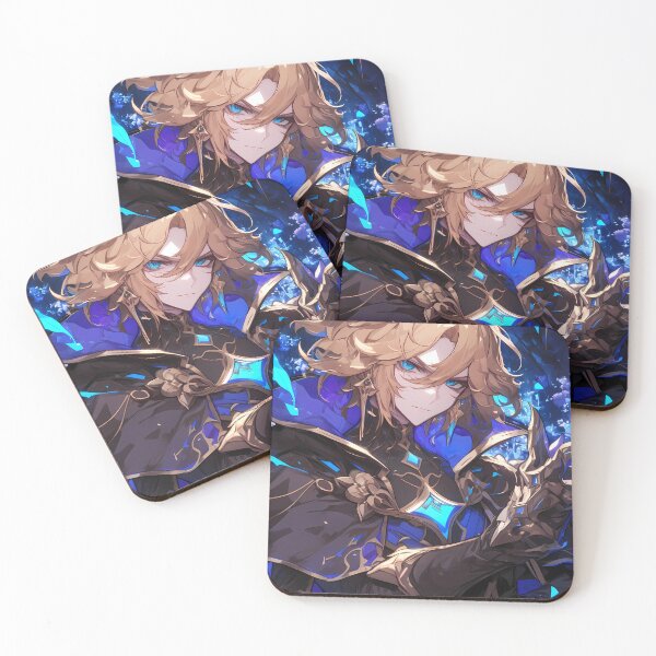 Item preview, Dainsleif Genshin Impact Mystic Blue Glow Anime Boy In Night designed and sold by Spraykart.