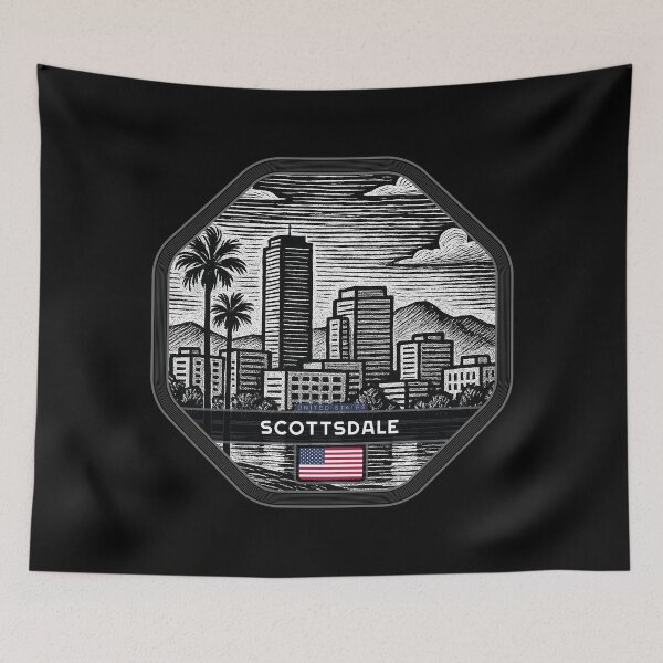 Item preview, Scottsdale USA Linocut Style  designed and sold by Thistle-TShop.