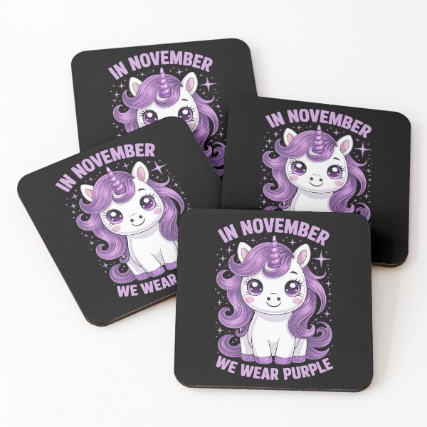 Item preview, in November we wear purple Unicorn with Purple Hair designed and sold by jkrphoto.