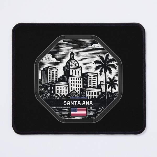Item preview, Santa Ana USA Linocut Style  designed and sold by Thistle-TShop.