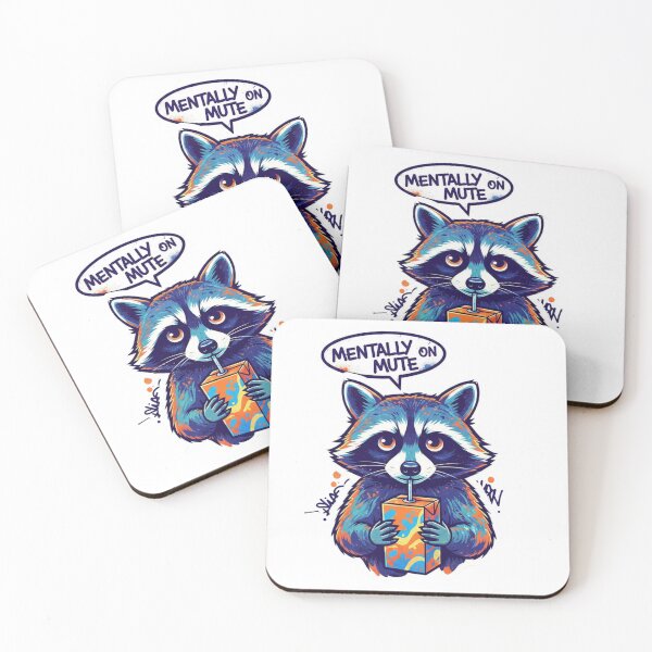 Item preview, Funny Raccoon Introvert Sarcastic Meme Sticker designed and sold by Gentlestate.