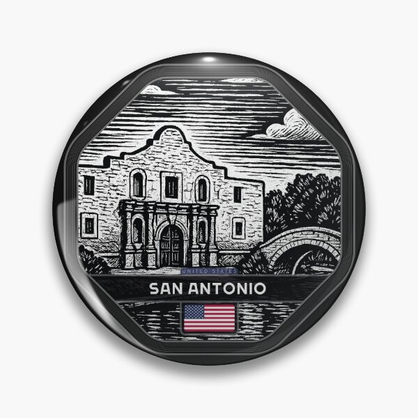 Item preview, San Antonio USA Linocut Style  designed and sold by Thistle-TShop.