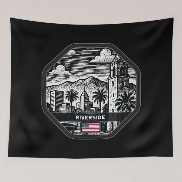 Item preview, Riverside USA Linocut Style  designed and sold by Thistle-TShop.