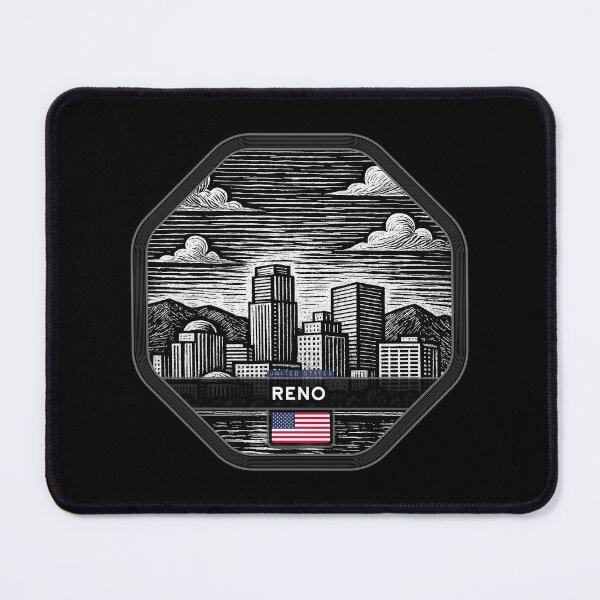 Item preview, Reno USA Linocut Style  designed and sold by Thistle-TShop.