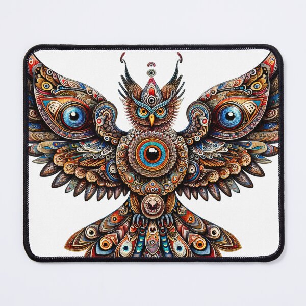 Item preview, Mystic Steampunk Owl | Traditional Pattachitra Fusion Art designed and sold by Radhamadhaba Pattachitra Vibes”.