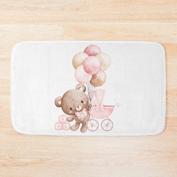 Item preview, cute pink teddy holding baloons designed and sold by Moonland21.
