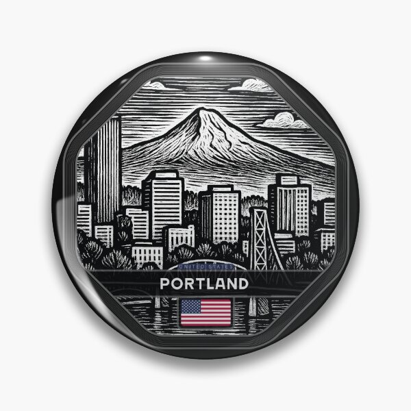 Item preview, Portland USA Linocut Style  designed and sold by Thistle-TShop.