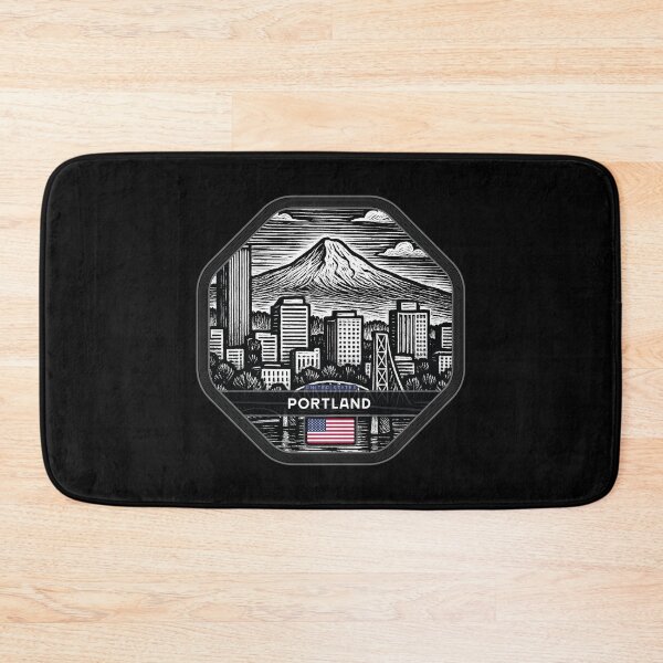 Item preview, Portland USA Linocut Style  designed and sold by Thistle-TShop.