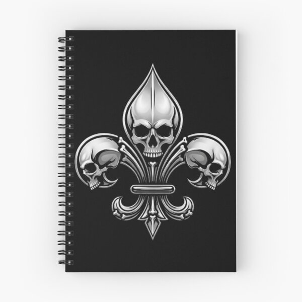 Item preview, Fleur de lys Silver Skull Halloween Versailles symbol ghost designed and sold by ProjectNoah.