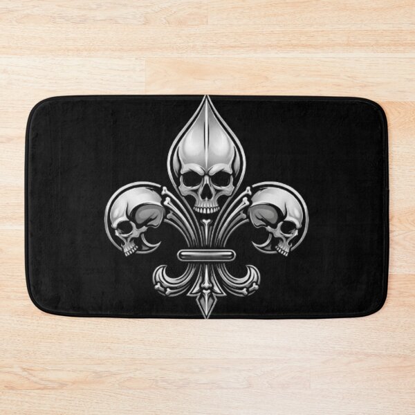 Item preview, Fleur de lys Silver Skull Halloween Versailles symbol ghost designed and sold by ProjectNoah.