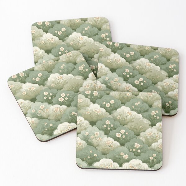 Item preview, Soft Romantic Muted Sage Ivory Floral Bush Seamless Pattern designed and sold by GrinGalore.