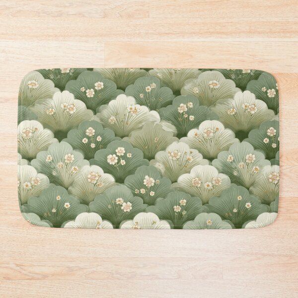 Item preview, Soft Romantic Muted Sage Ivory Floral Bush Seamless Pattern designed and sold by GrinGalore.