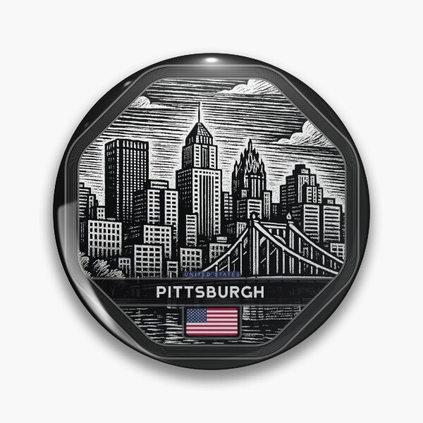 Item preview, Pittsburgh USA Linocut Style  designed and sold by Thistle-TShop.