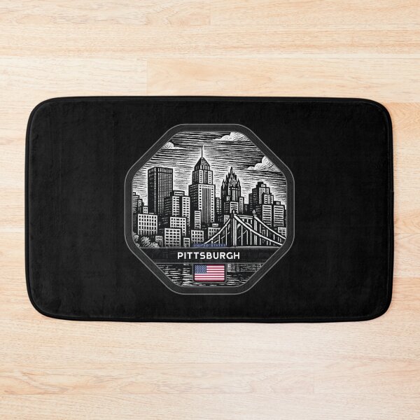 Item preview, Pittsburgh USA Linocut Style  designed and sold by Thistle-TShop.