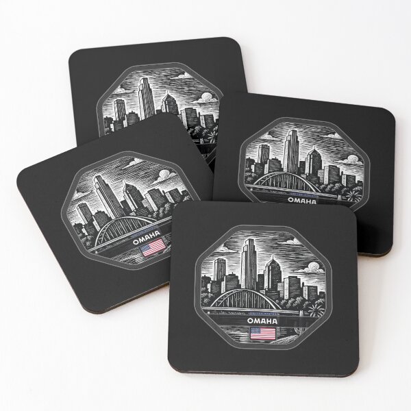 Item preview, Omaha USA Linocut Style  designed and sold by Thistle-TShop.