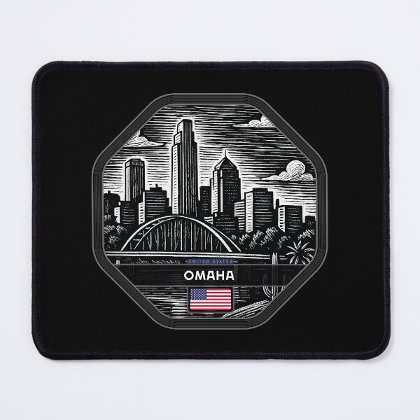 Item preview, Omaha USA Linocut Style  designed and sold by Thistle-TShop.
