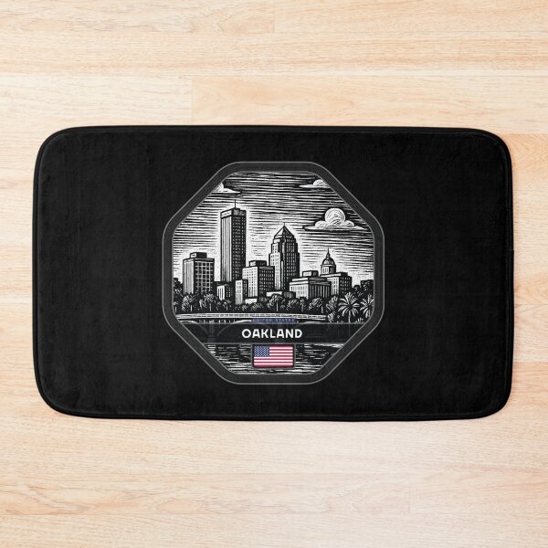 Item preview, Oakland USA Linocut Style  designed and sold by Thistle-TShop.