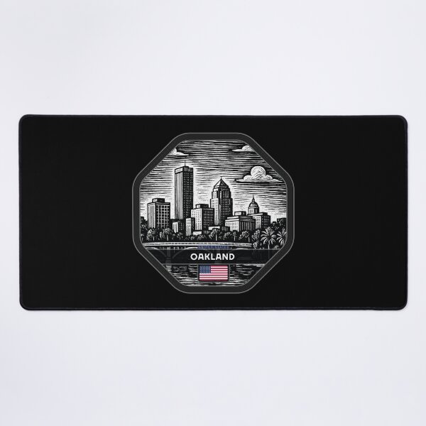 Item preview, Oakland USA Linocut Style designed and sold by Thistle-TShop.