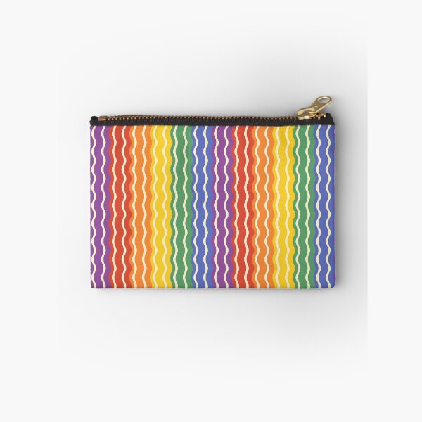Item preview, Colorful wavy vertical rainbow stripes in pride flag colors designed and sold by Pravokrugulnik.