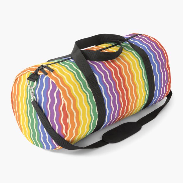 Item preview, Colorful wavy vertical rainbow stripes in pride flag colors designed and sold by Pravokrugulnik.