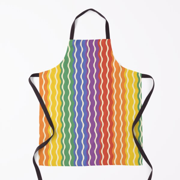 Item preview, Colorful wavy vertical rainbow stripes in pride flag colors designed and sold by Pravokrugulnik.