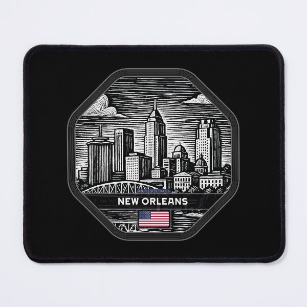 Item preview, New Orleans USA Linocut Style  designed and sold by Thistle-TShop.