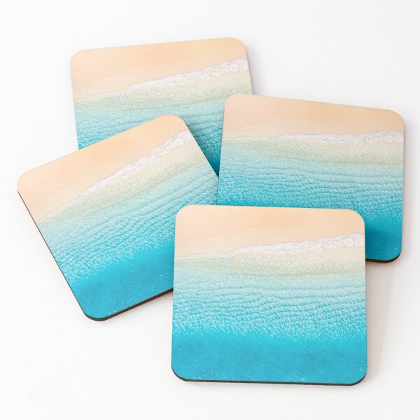 Item preview, Aerial Turquoise Ocean Waves Tropical Sandy Beach designed and sold by icemanphotos.