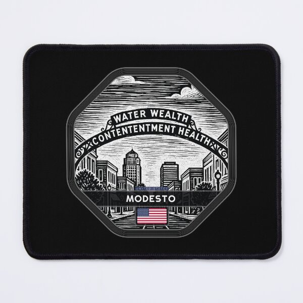 Item preview, Modesto USA Linocut Style  designed and sold by Thistle-TShop.