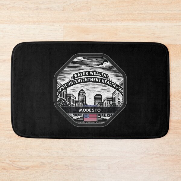Item preview, Modesto USA Linocut Style  designed and sold by Thistle-TShop.