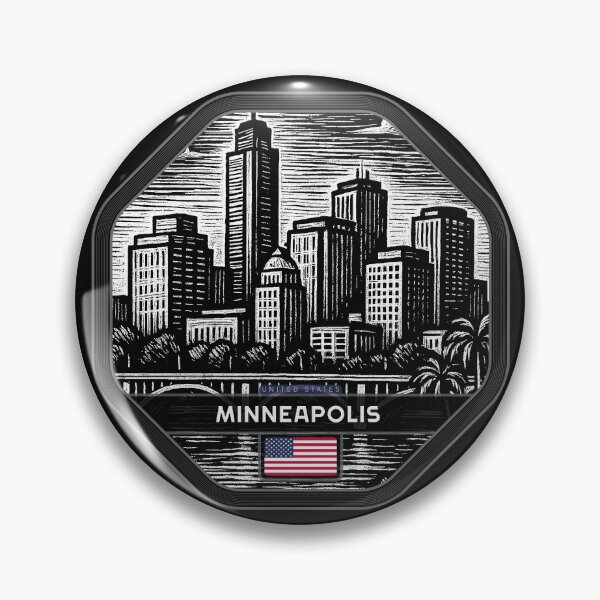 Item preview, Minneapolis USA Linocut Style  designed and sold by Thistle-TShop.