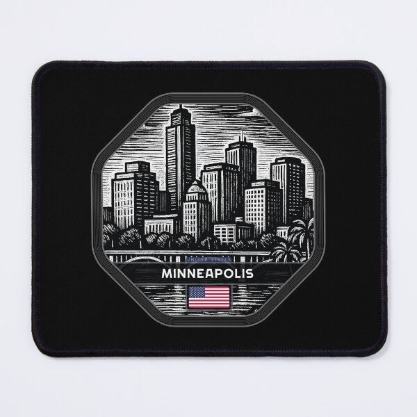 Item preview, Minneapolis USA Linocut Style  designed and sold by Thistle-TShop.