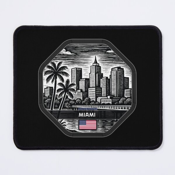 Item preview, Miami USA Linocut Style designed and sold by Thistle-TShop.
