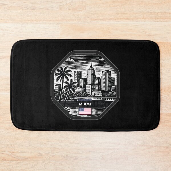 Item preview, Miami USA Linocut Style  designed and sold by Thistle-TShop.