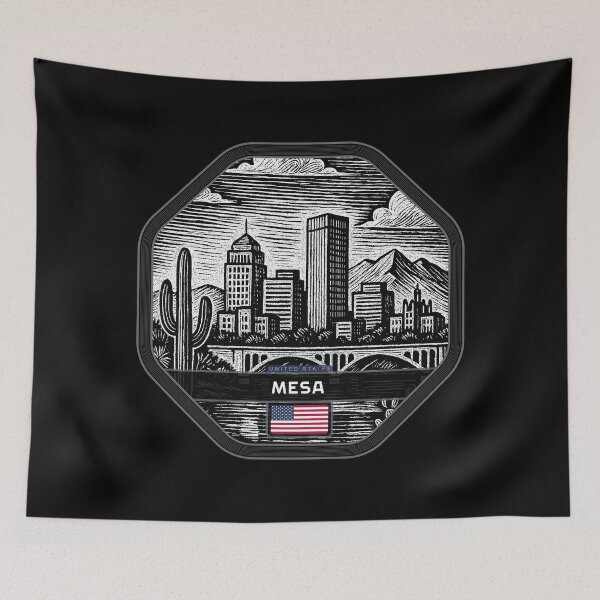 Item preview, Mesa USA Linocut Style  designed and sold by Thistle-TShop.