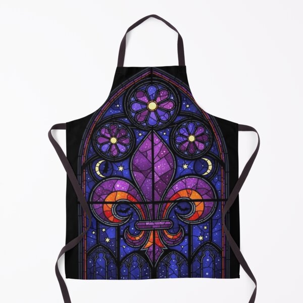 Item preview, Fleur De Lys Stained Glass Halloween Gothic Cathedral Window French designed and sold by ProjectNoah.